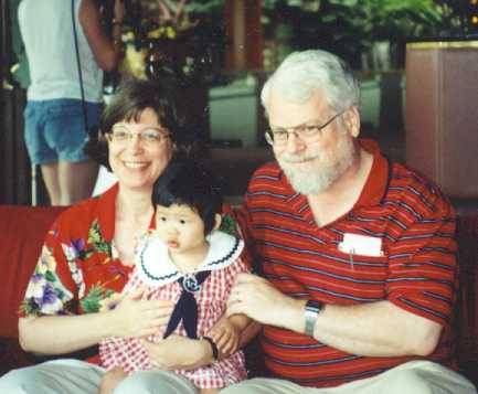 Family Photo: Red couch in Guangzhou